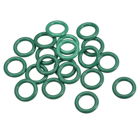 uxcell Fluorine Rubber O-Rings, 21mm OD 14mm ID 3.5mm Width FKM Seal Gasket for Plumbing, Green, Pack of 20