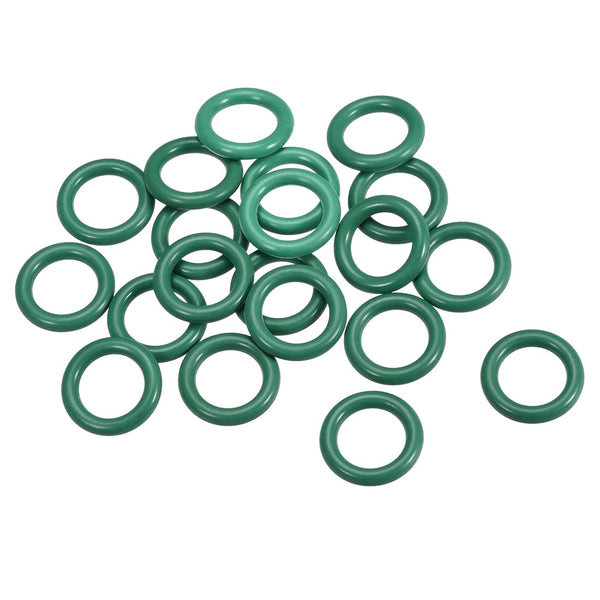 uxcell Fluorine Rubber O-Rings, 21mm OD 14mm ID 3.5mm Width FKM Seal Gasket for Plumbing, Green, Pack of 20
