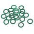 uxcell Fluorine Rubber O-Rings, 21mm OD 14mm ID 3.5mm Width FKM Seal Gasket for Plumbing, Green, Pack of 20