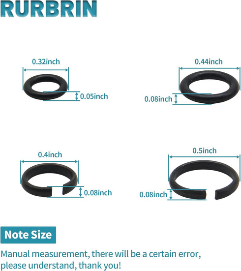 10 Sets of 1/2 inch & 3/8 inch Impact Wrench Retainer Rings with O-ring
