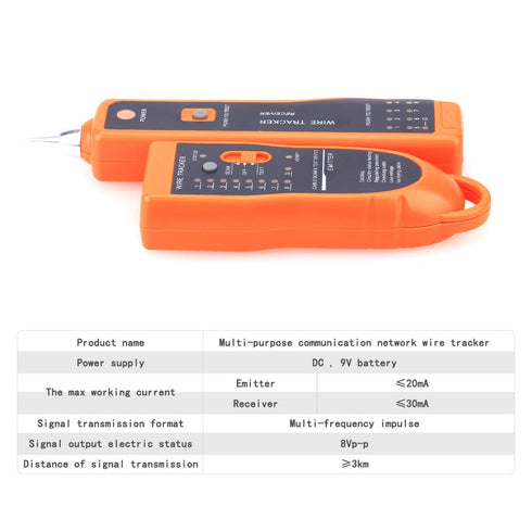 Wire Tracker XQ-350 RJ45 RJ11 Finder, Telephone Network Wire LAN Cable Tester Tool