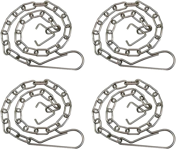 4 Pack Toilet Handle Chain, Stainless Steel Flapper Lift Chain Replacement Kit, Adjustable Length for Most Toilet