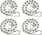 4 Pack Toilet Handle Chain, Stainless Steel Flapper Lift Chain Replacement Kit, Adjustable Length for Most Toilet