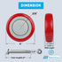 5" Set 4Load 1400 lbs(3/8"Bore,Red) SY America Shopping Cart Replacement Wheels Kit, Dual Precision
