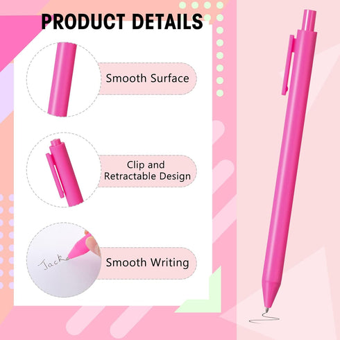 Fulmoon 50 Pcs Ballpoint Pens Bulk, Comfortable Writing, Medium Point 1.0 mm for Teacher Student Supplies