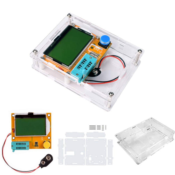 LCR-T4 Mega328 Digital Transistor Tester with Case - Resistance Capacitance Diode Triode ESR Meter for MOS PNP NPN