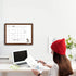 TORASO Dry Erase Monthly Calendar Board, Solid Wood Frame Magnetic Whiteboard for Wall, 12"x 16" Walnut Brown