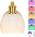 VerRon Rechargeable Battery Operated Wall Sconce with Milky White Glass Lampshade, Wireless