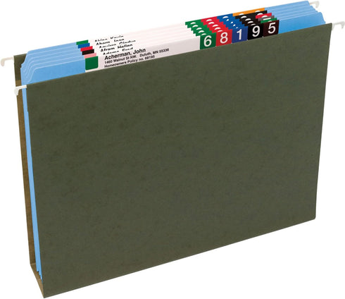 Smead File Folder, Reinforced Straight-Cut Tab, Blue, Letter Size, 100 per Box (12010)