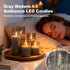 1 Set 5Gray Rechargeable Flameless Candles, Realistic Flickering LED Flame,Real Wax Candle with Remote Control