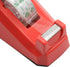 Cute Red Desk Tape Dispenser, 1 Pack with 12 Rolls Transparent Tape, 1 Inch Core for School, Office, Home DIY