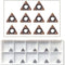 10PC Turning Carbide Indexable Inserts for Mini Pneumatic Chamfering Machine, Tungsten Steel Tool