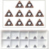 10PC Turning Carbide Indexable Inserts for Mini Pneumatic Chamfering Machine, Tungsten Steel Tool