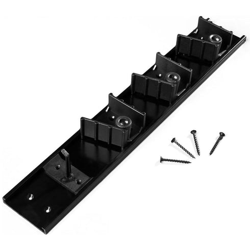 4073100 3 1 Carlisle FoodService Products Roll 'N Grip Mop, Broom and Tool Holder / Storage System, Positions + Hook
