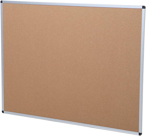 VIZ-PRO Cork Notice Board, 24 X 18 Inches, Silver Aluminium Frame