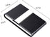 JuneLsy PU Leather Business Card Holder Case, Magnetic Shut Pocket Carrier for Men & Women, Pack of 2 (Black/Blue)
