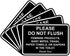 All Quality Classic Framed Please Do Not Flush Thank You Bathroom Etiquette Sign -