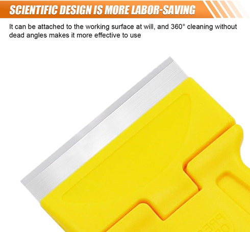 ZIMISI 2PCS Set, 10 10 (2PCS) Razor Blade Scraper Tool Mini Car Paint Remover with Plastic Blades & Metal Blades
