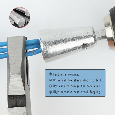 Cable Wire Stripper, Wire Twister Tool for Drill, Electrician Wire Nut Twister, Stripping and Twisting Tool