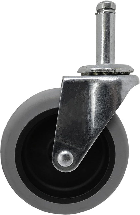 Shepherd Hardware 9807 3-Inch Swivel Stem Caster - Rubber Wheel, 175-lb Load Capacity