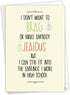 NobleWorks Funny Happy Birthday Card, Colorful Humor Card with Envelope, High School Earrings 5570