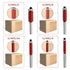 Ovrimelle 4PCS Set, 1/4 Inch Professional Flush Trim Router Bit Shank Top Bearing Hard Alloy Flush Trim Cut Router Bit