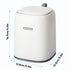 Mini Countertop Trash Can with Press Type Lid, 1.5 L / 0.40 Gal Wastebasket Dispenser, 3 Rolls of Trash Bags (White)