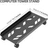 Computer Tower Stand, Ventilated Mobile CPU Stand Fits Most PC Tower, Steel Desktop CPU Holder with Rolling Caster