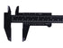 Penta Angel 2Pcs Plastic Caliper, Inch/Metric 6 Inch 150mm Mini Double Scale Ruler Measuring Tool (Gray and Black)