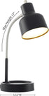 Generic 17" LED Catch-All Base & AC Outlet Adjustable Flexible Desk Lamp (Black)