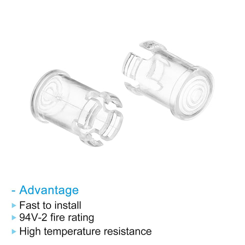 PATIKIL 20 Pack 5mm Emitting Diode Holder Clip, LED Holder Bracket Socket Cap for Lamp Bulb Mount, Transparent
