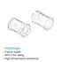 PATIKIL 20 Pack 5mm Emitting Diode Holder Clip, LED Holder Bracket Socket Cap for Lamp Bulb Mount, Transparent