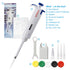FOUR E'S SCIENTIFIC High-Accurate Single-Channel Manual Adjustable Pipettes, 10uL-100uL