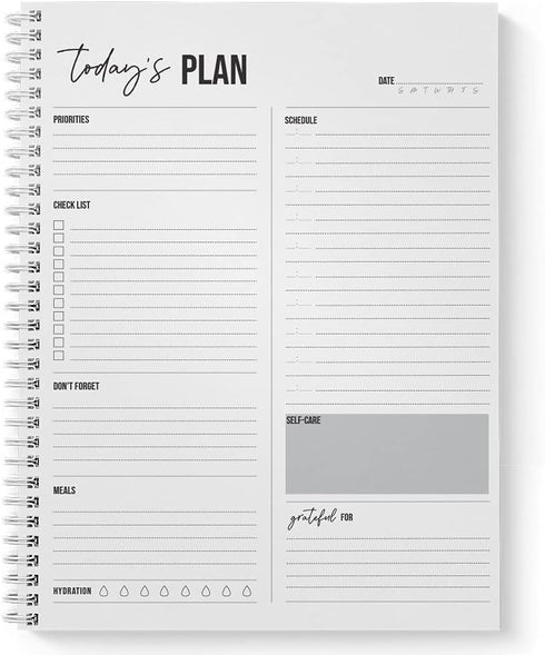Softcover Everything Is Fine, 8.5" x 11" Snarky Spiral Notebook, 120 Daily Planner Pages, Durable Gloss Laminated Cover