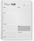 Softcover Everything Is Fine, 8.5" x 11" Snarky Spiral Notebook, 120 Daily Planner Pages, Durable Gloss Laminated Cover