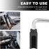 1/2" 6-Point O2 1/2" DXNQ Drive Sensor Socket Wrench with L-Shaped Extension Bar, Chrome Vanadium Steel, Universal Fit