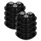 FOMIYES 8pcs Black Stainless Steel Ball Bearing Self Adhesive Mini Caster Wheels
