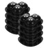 FOMIYES 8pcs Black Stainless Steel Ball Bearing Self Adhesive Mini Caster Wheels