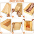 100 14"x8.3"x3.5" Packaging Pcs Large Bread Bags with Tin Tie & Clear Window, Paper Bakery Bags for Homemade Sourdough