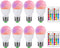 ILC RGB LED Light Bulb, Color Changing 40W Equivalent, 450LM Dimmable 5W E26, 12 Color Choices, Remote Control, 8 Pack