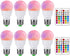 ILC RGB LED Light Bulb, Color Changing 40W Equivalent, 450LM Dimmable 5W E26, 12 Color Choices, Remote Control, 8 Pack