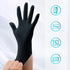 GMG SINCE1988 Large Nitrile Disposable Exam Gloves, Powder Free, Latex Free, 50 Pack Black Nitrile Gloves