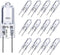 GY6.35 Halogen Bulb 50W, 12 Pack Dimmable GY6.35 Light Bulb, Warm White 2700K, AC/DC 12V