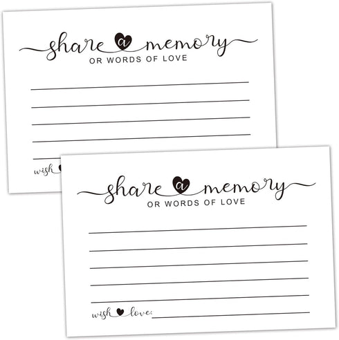 Giftideaworkshop 50 Share a Memory Cards for Celebration of Life, Graduation, Retirement, Birthdays,