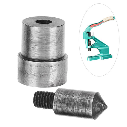 2Pcs Heavy Duty Metal Grommet Die Mold, Eyelet Hand Press Punch Machine Tool, Spring Snap Fastener Button Die