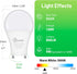 GU24 LED Light Bulb, 3000K Warm White, 9W(100W Equivalent), 800 Lumens, A19 Shape GU24 LED Bulbs, Twist and Lock GU24 Pin Base with Two Prongs, Non-Dimmable, UL ETL Certificated(4-Pack) by CFMASTER