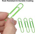 Paper Clips, 100PCS, 2" Large (50MM), Bright Vinyl Coated, Sturdy, Rust-resistant, Green Jumbo for School Home Office