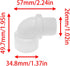 White 3/4 inch 90 Degree Elbow PVC Male to Female Thread Adapter Pipe Pressure Fittings (4pcs)