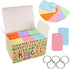 Koogel 1080 Pcs Colored Index Cards, 6 Kinds of Blank Notecards for School Learning and Recipes