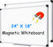 XBoard Magnetic Dry Erase Whiteboard 24 x 18 Inch, Small Hanging White Board with Marker Tray